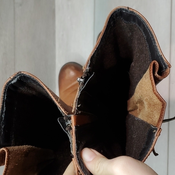 Clarks Women Tamro Spice Tan Leather Tall Riding Moto boots shoes sz 9M - Picture 11 of 14